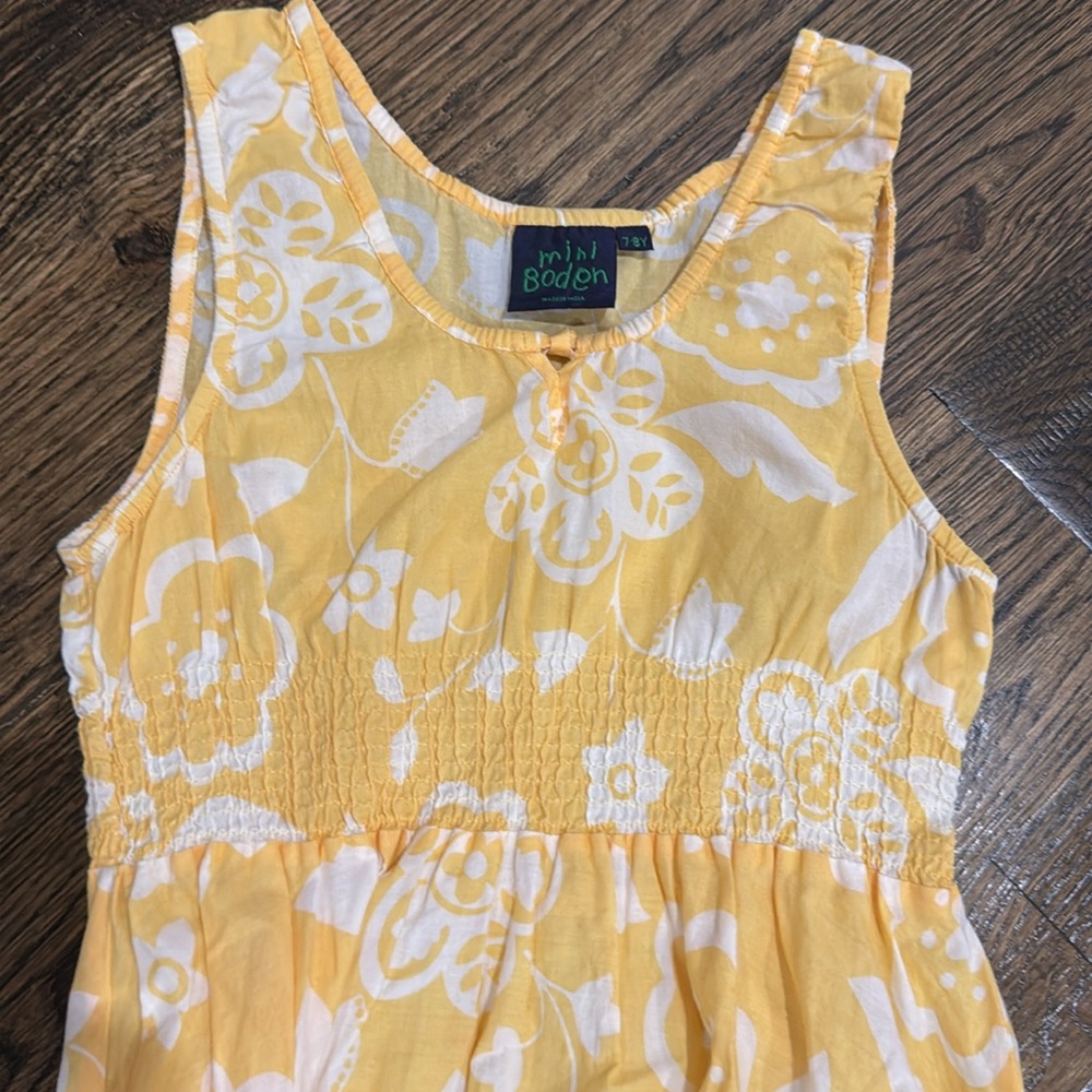 Yellow floral Mini Boden sundress - Picture 2 of 4